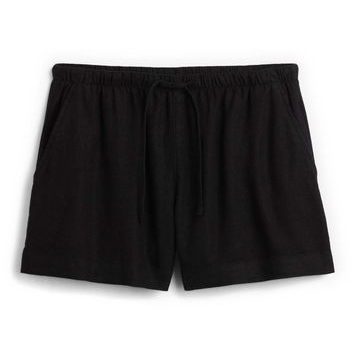 GAP 884125-02 Kraťasy z lněné směsi Černá