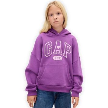 GAP 847145-01 Dětská oversize mikina Logo VintageSoft Fialová