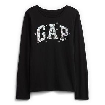 GAP 853560-00 Dětské tričko s logem Černá