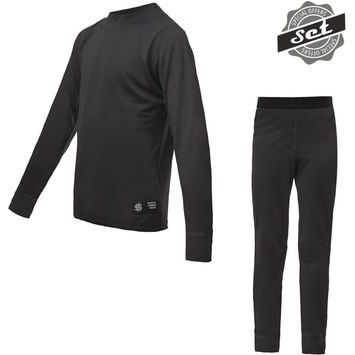 SENSOR MERINO ACTIVE DĚTSKÝ SET, černá