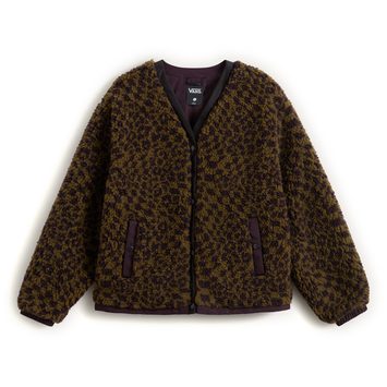 VANS Suffolk Cheetah Check Pile Coat Dark Port
