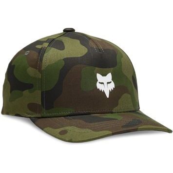 FOX Yth Fox Head Camo 110 Sb Hat, Green Camo