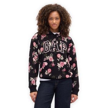 GAP 463506-99 Mikina s logem a fleece Černá
