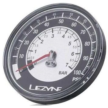 LEZYNE 100 PSI GAUGE 3.5" BLACK / SILVER
