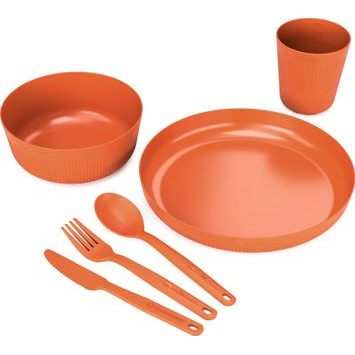 SEA TO SUMMIT Camp Dinnerware Set w/ Mesh Sack - [6 Piece Burnt Orange Burnt Orange