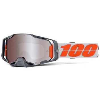 100% ARMEGA HIPER Goggle Silver - Mirror Silver Flash Lens