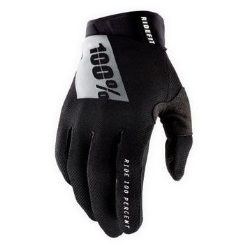 100% RIDEFIT Gloves Black/White