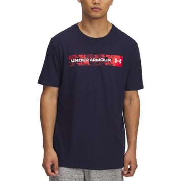 UNDER ARMOUR UA CAMO CHEST STRIPE SS modrá