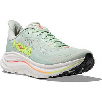 HOKA CLIFTON 10 W SEA GLASS / NEON FLAME