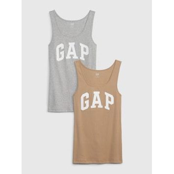 GAP 696758-01 Tílko GAP logo, 2 ks Béžová