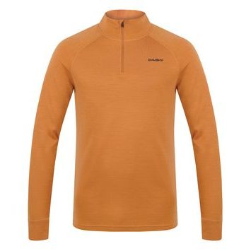 HUSKY Pánská merino mikina Aron Zip M mustard