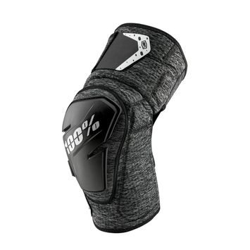100% FORTIS Knee Guards, Heather Grey/Black