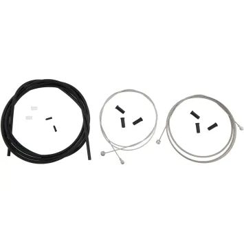 CONTEC Brake Cable Set Stop+ Steel Fr+Rear Compl black