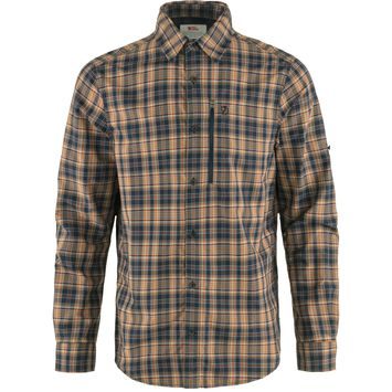 FJÄLLRÄVEN Abisko Hike Shirt LS M Dark Navy-Buckwheat Brown