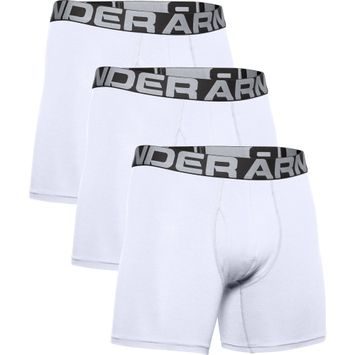 UNDER ARMOUR UA Charged Cotton 6in 3 Pack, White