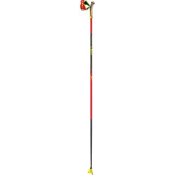 LEKI HRC max, bright red-neonyellow-carbon structure