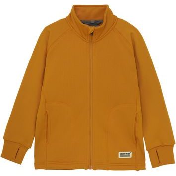 COLOR KIDS Fleece Jacket - Brushed inside-Marmalade