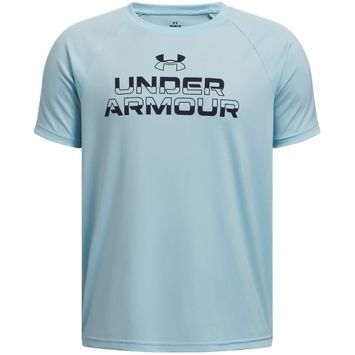 UNDER ARMOUR UA Tech Split Wordmark SS sv. modrá
