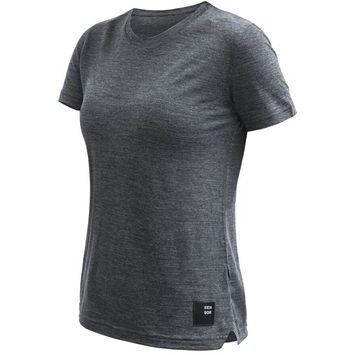 SENSOR MERINO LITE dámské triko kr.rukáv anthracite gray