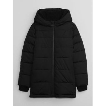 GAP 724506-01 Dětská zimní bunda s kapucí Černá
