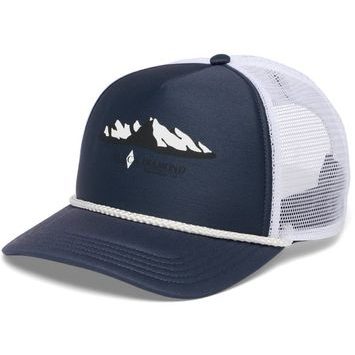 BLACK DIAMOND FLAT BILL TRUCKER HAT Charcoal-White Mountainscape