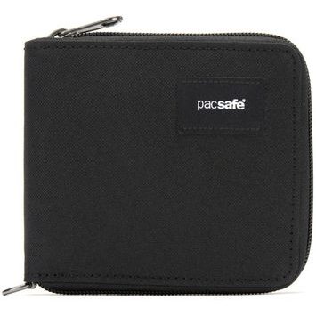 PACSAFE RFIDSAFE ZIP AROUND WALLET jet black