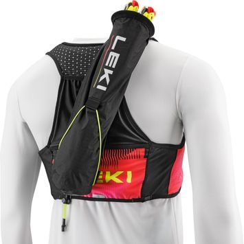 LEKI Trail Running Quiver Vest 6 black-bright red-neonpink, LXL