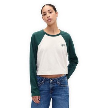 GAP 846969-02 Crop tričko s logem Zelená