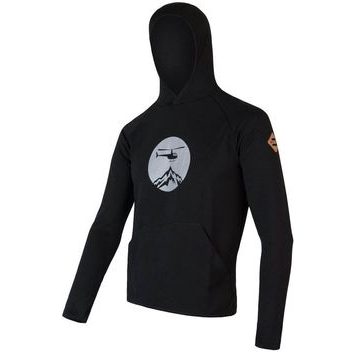 SENSOR MERINO UPPER HELI pánská mikina klokanka černá