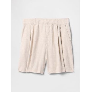 GAP Lněné kraťasy Béžová