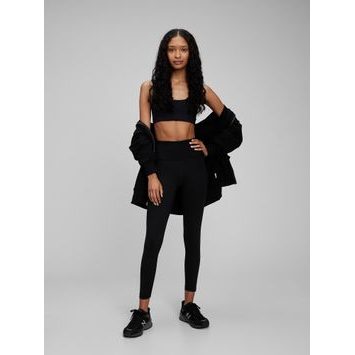 GAP 880878-02 Kratší legíny GapFit high rise Černá