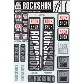 ROCK SHOX DECAL KIT 35MM WHITE