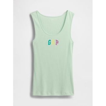 GAP Žebrované tílko s logem Zelená