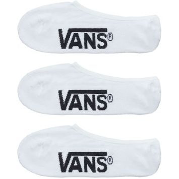 VANS CLASSIC SUPER NO SHOW (9.5-13, 3PK) white