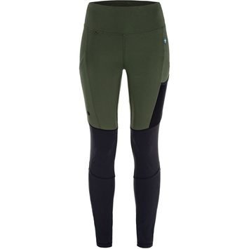 FJÄLLRÄVEN Keb Agile Tights W Deep Forest-Black