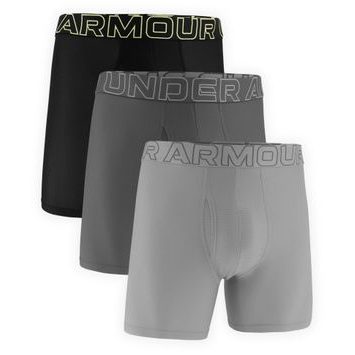 UNDER ARMOUR Ua Performance Tech Mesh - Solid 6in - 3pk TITANIUM