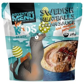 ADVENTURE MENU Švédské masové kuličky s krémovou omáčkou a bramborovou kaší 250g