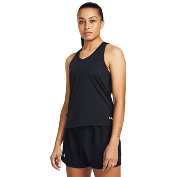 UNDER ARMOUR Streaker Singlet, Black / Reflective