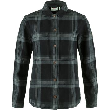 FJÄLLRÄVEN Singi Flannel Overshirt W, Black-Iron Grey