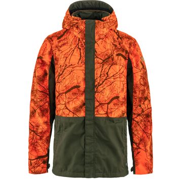 FJÄLLRÄVEN Drev Hybrid Jacket M Deep Forest-Orange Multi Camo
