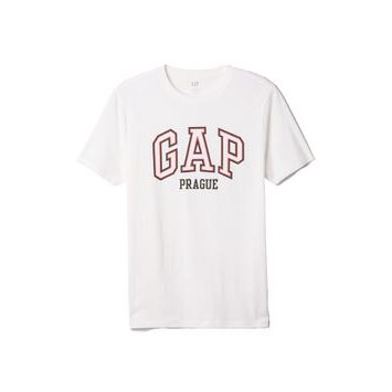 GAP Tričko s logem GAP Prague Bílá