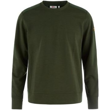 FJÄLLRÄVEN Keb Fleece Crew Neck M Deep Forest