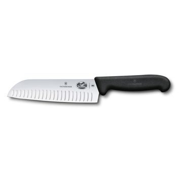 VICTORINOX Fibrox Santoku 17 cm, Černý