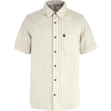 FJÄLLRÄVEN Övik Travel Shirt SS M Chalk White-Sand Stone