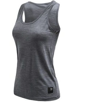 SENSOR MERINO LITE dámské triko bez rukávu anthracite gray
