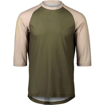 POC MTB Pure 3/4 Jersey Epidote Green/Light Sandstone Beige