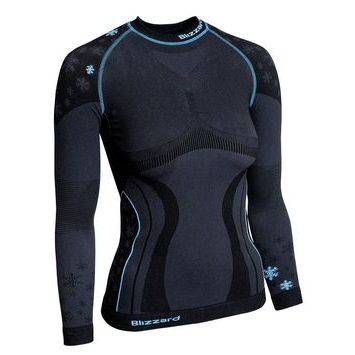 BLIZZARD Viva long sleeve, anthracite/light blue
