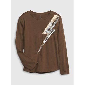 GAP 432113-00 Dětské tričko organic blesk Hnědá