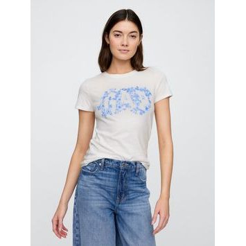 GAP 729555-03 Tričko s logem Bílá