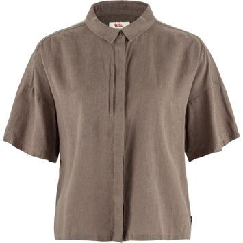 FJÄLLRÄVEN Övik Hemp Camp Shirt SS W Suede Brown